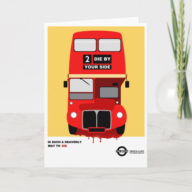 Tarjeta Red London Bus Brit Pop Art Valentine (Anverso)