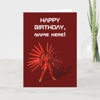 Tarjeta Red Mecha Robot