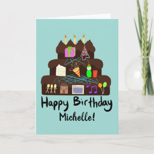 Tarjeta Red Neuronal de Cumpleaños Friki