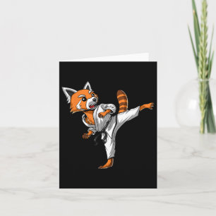 Tarjeta Red Panda Karate Ninja Martial Arts Kickboxing Tae