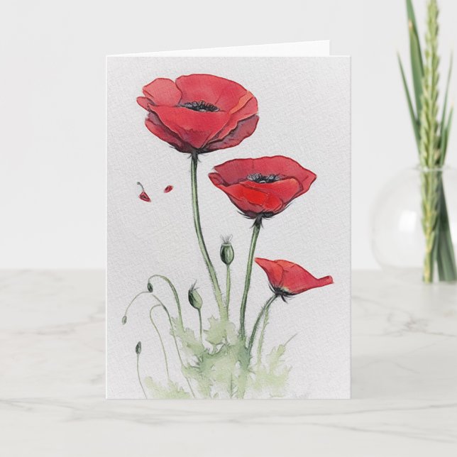 Tarjeta Red Poppies (Anverso)