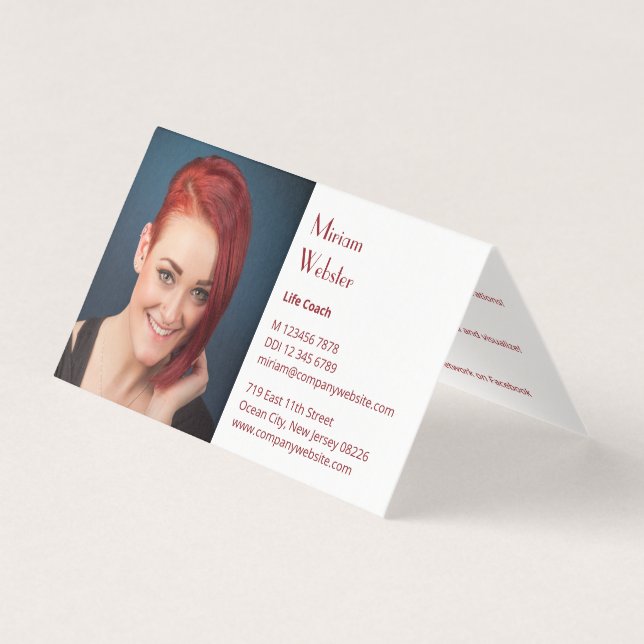 Tarjeta Red profesional de entrenadores de vida (Anverso)