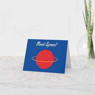 Tarjeta Red Retro Planet, Personalizado del espacio de cie