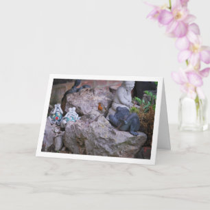 Tarjeta Red Robin On Rockery