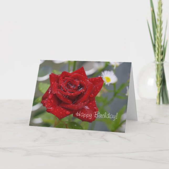 Tarjeta Red Rose Bud (Anverso)