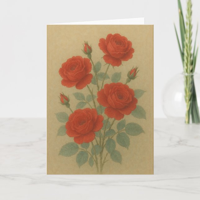 Tarjeta Red Roses (Anverso)