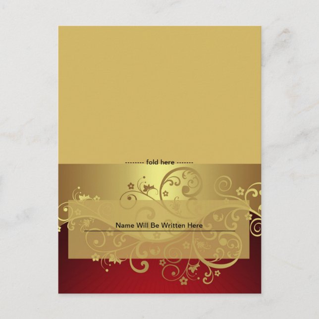 Tarjeta Red Swirl Place (Anverso)