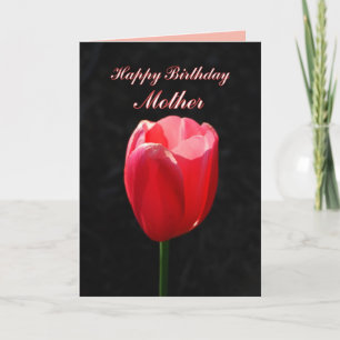 Tarjeta Red Tulip Happy Birday Mother