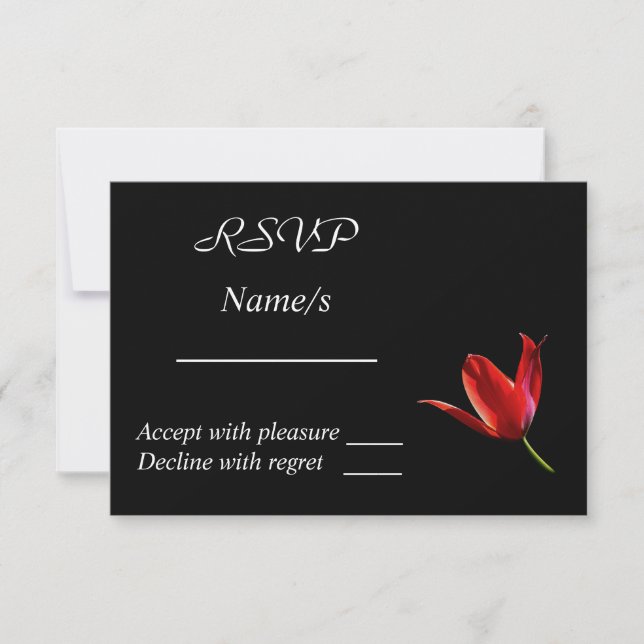 Tarjeta Red Tulip RSVP (Anverso)