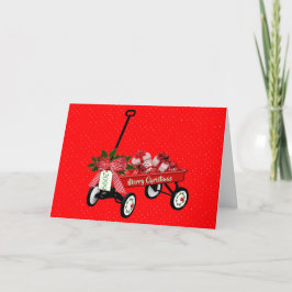 Tarjeta Red Wagon Presenta Arco Feliz Navidad Nombre Crist