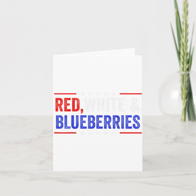 Tarjeta Red, White And Blueberries Patriot Dom 2025  (Anverso)
