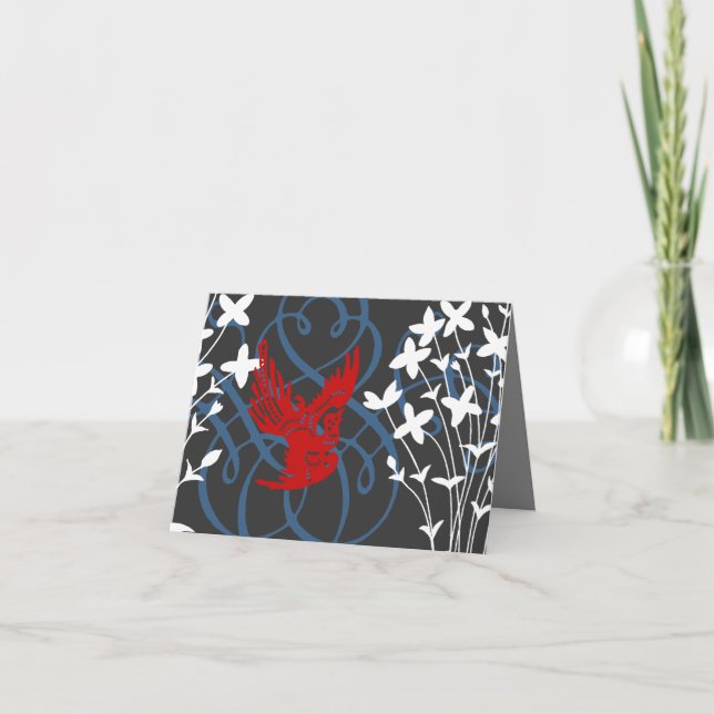 Tarjeta Redbird y Bluets (Anverso)