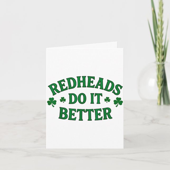 Tarjeta Redheads do better st patrick's day dibs on the (Anverso)