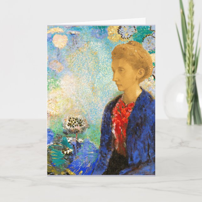 Tarjeta Redon - Baronne de Domecy, pintura artística fina (Anverso)