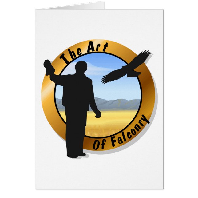 Tarjeta redonda de medallón de Falconer (Frente)