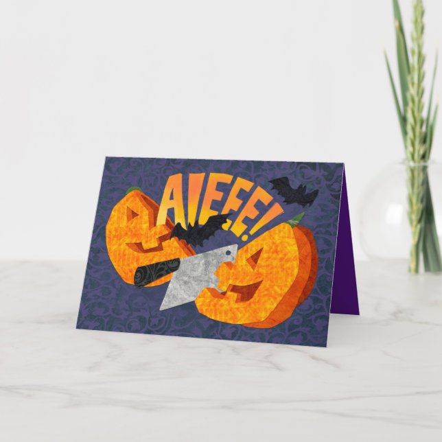 Tarjeta Reducir a la mitad una maravillosa Jack O Lantern  (Anverso)