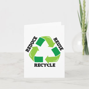Tarjeta Reducir la reutilización reciclar madre naturaleza