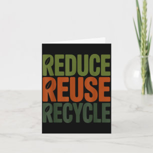 Tarjeta Reducir reutilizar reciclar ecológico día de la ti