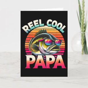 Tarjeta Reel Abuelo Genial Regalo del Día del Padre Pescad