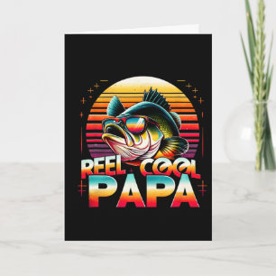 Tarjeta Reel Cool Papa Pescador Regalo del Día del Padre P