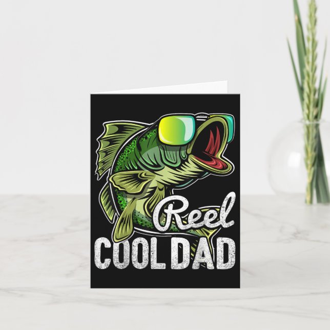 Tarjeta Reel Guay Dad Fishing Sungles Funny Fathers Day Gi (Anverso)