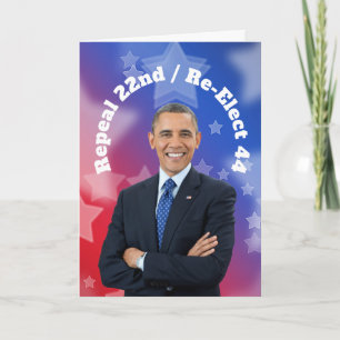 Tarjeta Reelegir al presidente Obama
