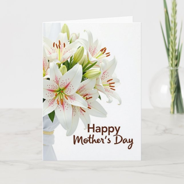 Tarjeta refinada del Día de la Madre (Anverso)