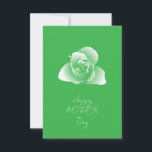 Tarjeta Refined White Defined Art Shades Flower<br><div class="desc">White shaded flower for your best wishes for mother day.</div>