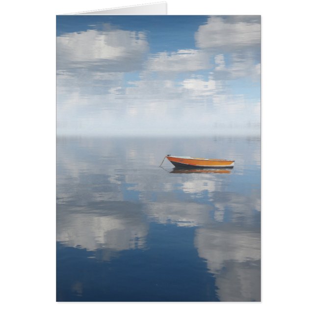 Tarjeta reflejada de Gretting de la foto del lago (Frente)