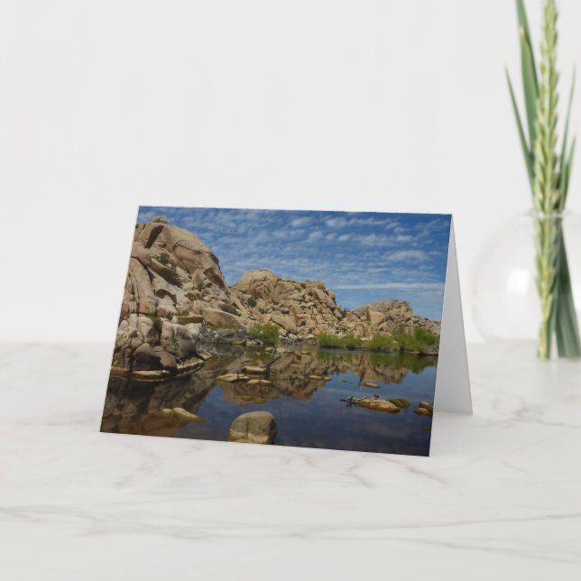 Tarjeta Reflejo de Barker Dam en Joshua Tree I (Anverso)