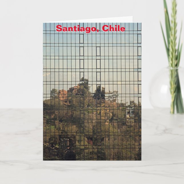 Tarjeta reflejo de Santiago, Chile (Anverso)