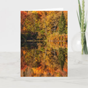 Tarjeta Reflexión de otoño en Coffin Pond