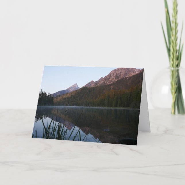 Tarjeta Reflexión de Sunrise en el lago String I (Anverso)