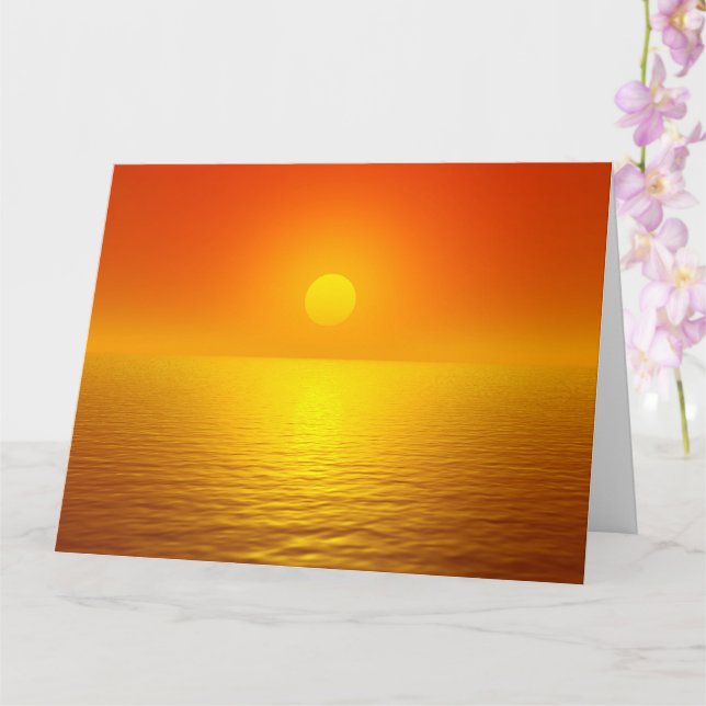 Tarjeta Reflexión del atardecer (Orquídea)