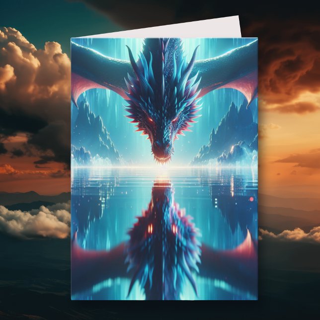 Tarjeta Reflexión del dragón etéreo místico Cumpleaños (Subido por el creador)