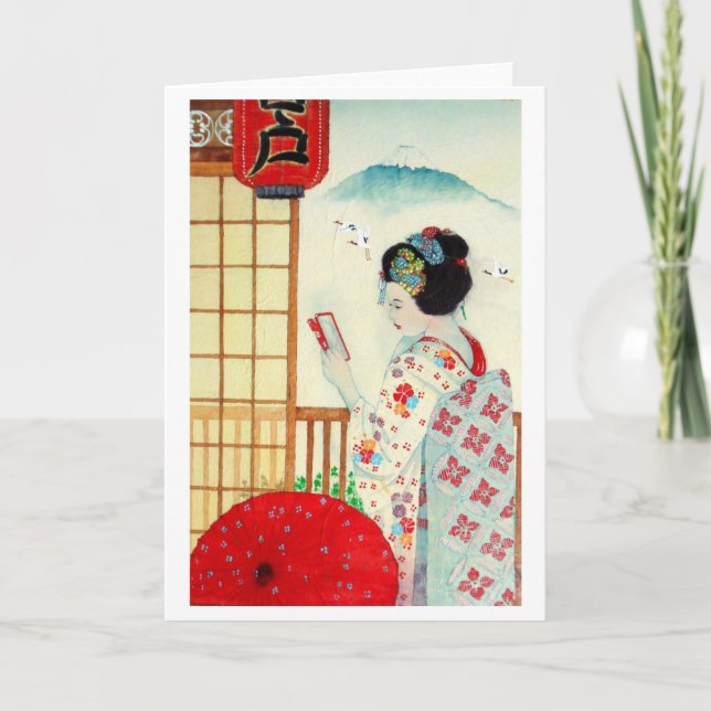 TARJETA REFLEXIÓN, GEISHA JAPONÉS (Anverso)