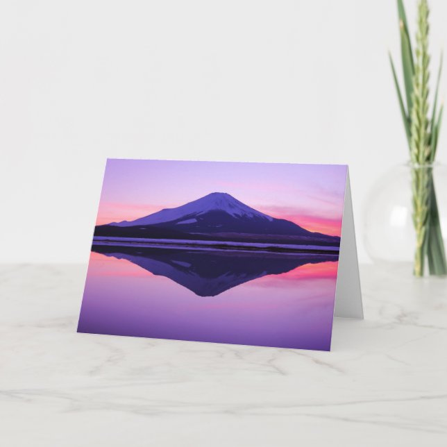 Tarjeta Reflexiones del agua el | "Sakasa-Fuji " (Anverso)