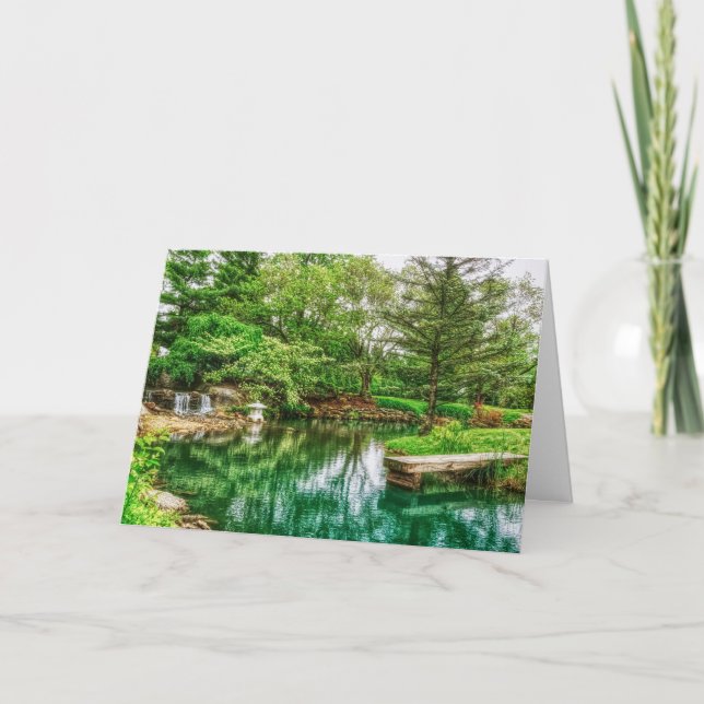 Tarjeta Reflexiones verdes de primavera (Anverso)