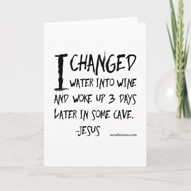 Tarjeta Refranes ateos irreverentes e hilarantes (Anverso)