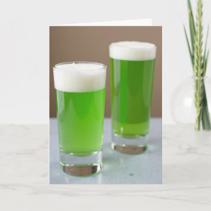 Tarjeta refrescante de bebidas verdes