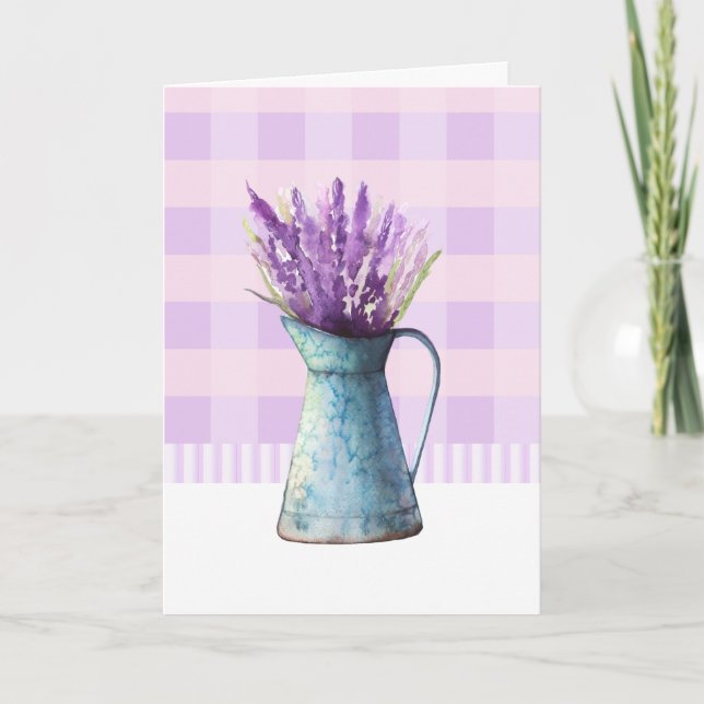 Tarjeta Regadera de Lavanda (Anverso)
