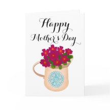 Regadera floral del Día de la Madre feliz