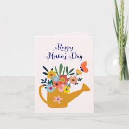 Tarjeta Regadera llena de flores Feliz Día de la Madre