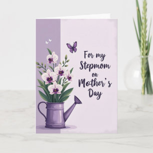 Tarjeta Regadera para el Día de las Madres Orquídea Tarjet