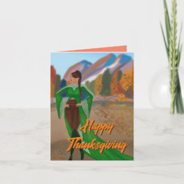 Tarjeta Regal Black Woman | Feliz Día de Acción de Gracias