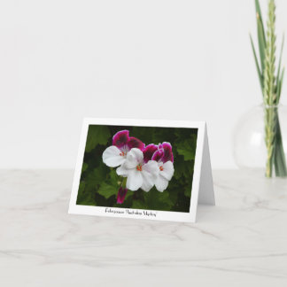 Tarjeta Regal Pelargonium Flowers Recaudación colectiva