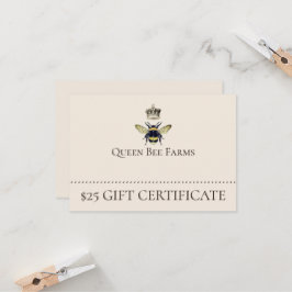 Tarjeta Regal Queen Bee Apiary Farm