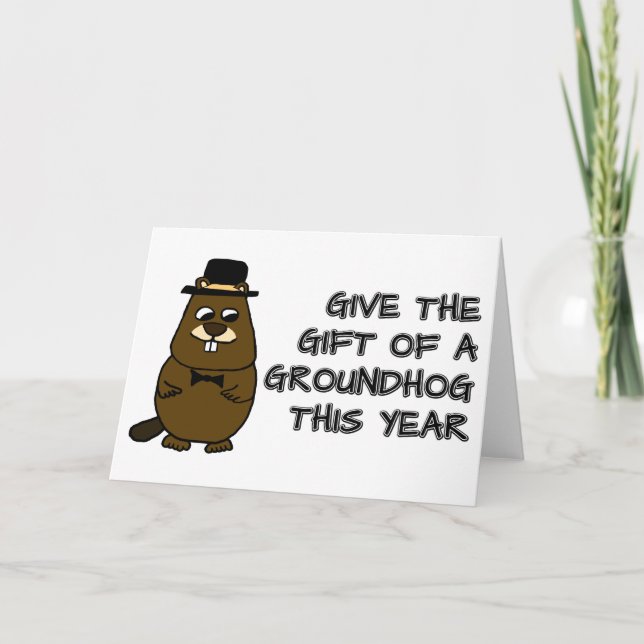 Tarjeta Regale un Groundhog este año (Anverso)