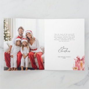 Tarjeta Regalo acuático de la foto navideña de Feliz