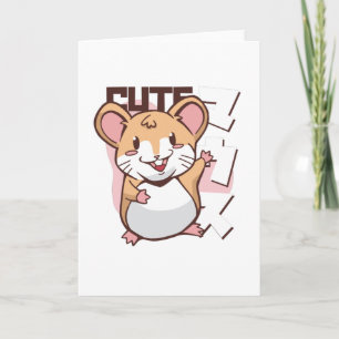 Tarjeta Regalo animal de ratón de ratones con martillo